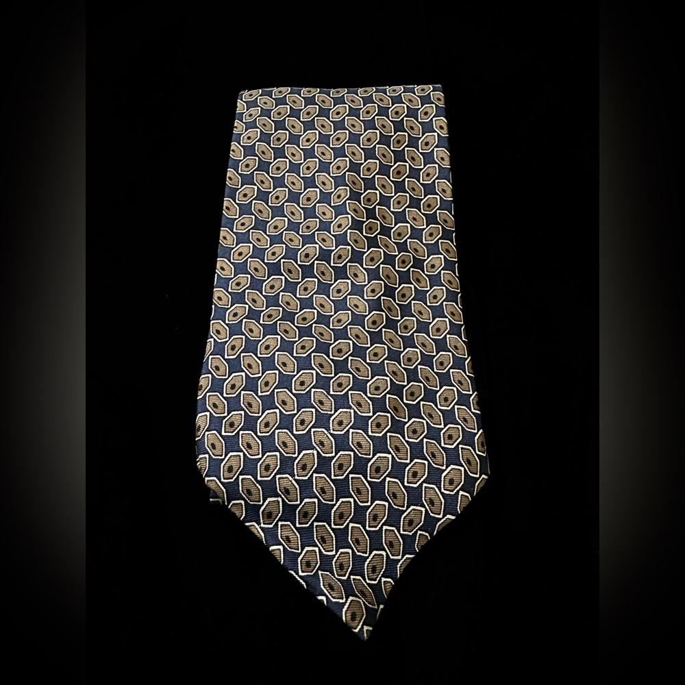 Stefano Rossini Navy Blue Silk Tie
